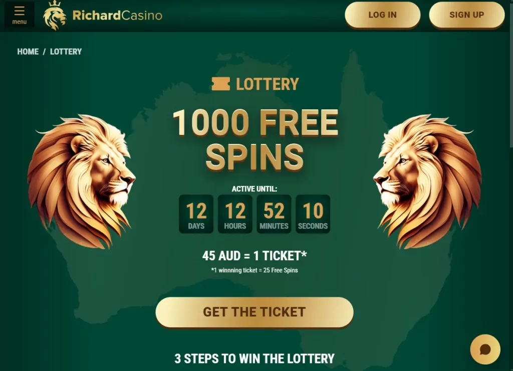 Richard Casino Promo at Lottery