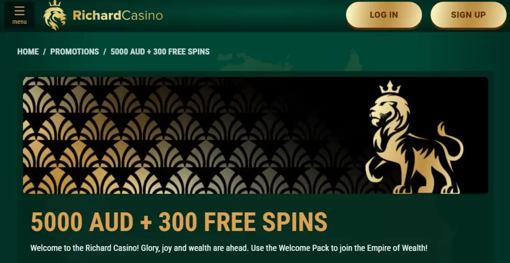 Welcome Bonus with 5000 AUD and 300 FS